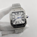 Seiko Mod Santos Blanc – Montre Automatique Boîtier Carré NH35 | ValtikWatches