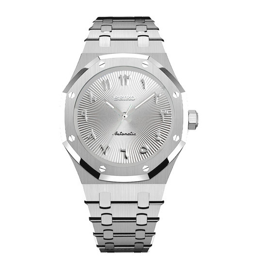 Seiko Mod Royal Oak Arabic Dial Blanche – Montre NH35 | ValtikWatches