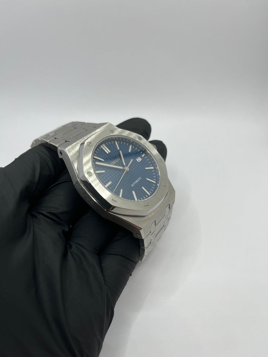 Seiko Mod Royal Oak Index Bleu – Montre NH35 | ValtikWatches