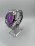 Seiko Mod Date Just Arabic Dial Violette – Montre NH35 | ValtikWatches
