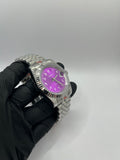 Seiko Mod Date Just Arabic Dial Violette – Montre NH35 | ValtikWatches