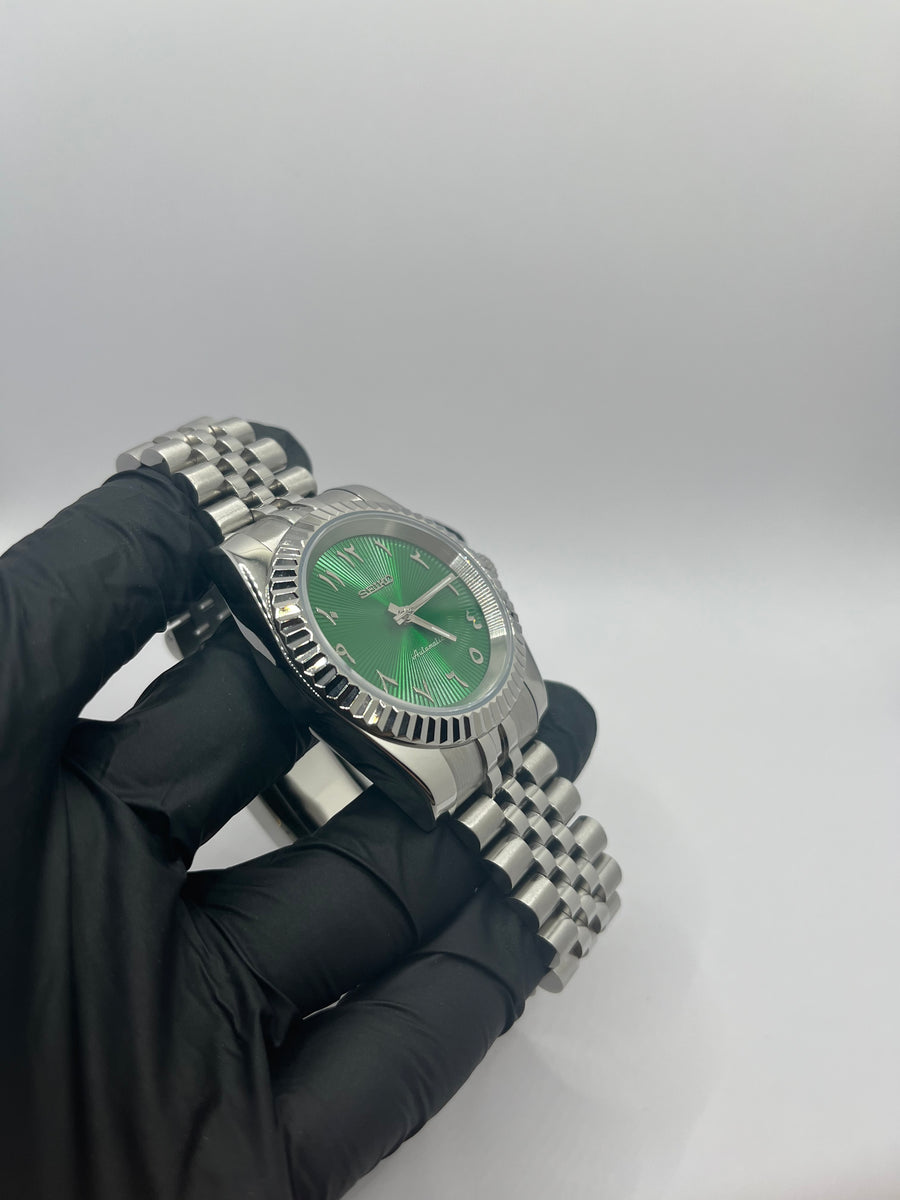 Seiko Mod Arabic Dial Verte – Montre Automatique NH35 | ValtikWatches