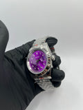 Seiko Mod Date Just Arabic Dial Violette – Montre NH35 | ValtikWatches
