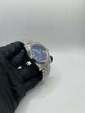 Seiko Mod Date Just Arabic Dial Bleu – Montre NH35 | ValtikWatches