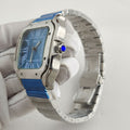 Seiko Mod Santos Bleu – Montre Automatique Boîtier Carré NH35 | ValtikWatches