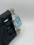 Seiko Mod Date Just Arabic Dial Bleu Ciel – Montre NH35 | ValtikWatches