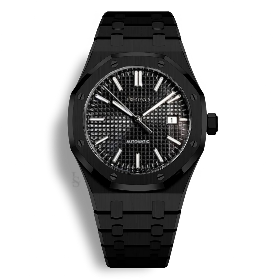 Seiko Mod Royal Oak Full Black – Montre NH35 | ValtikWatches