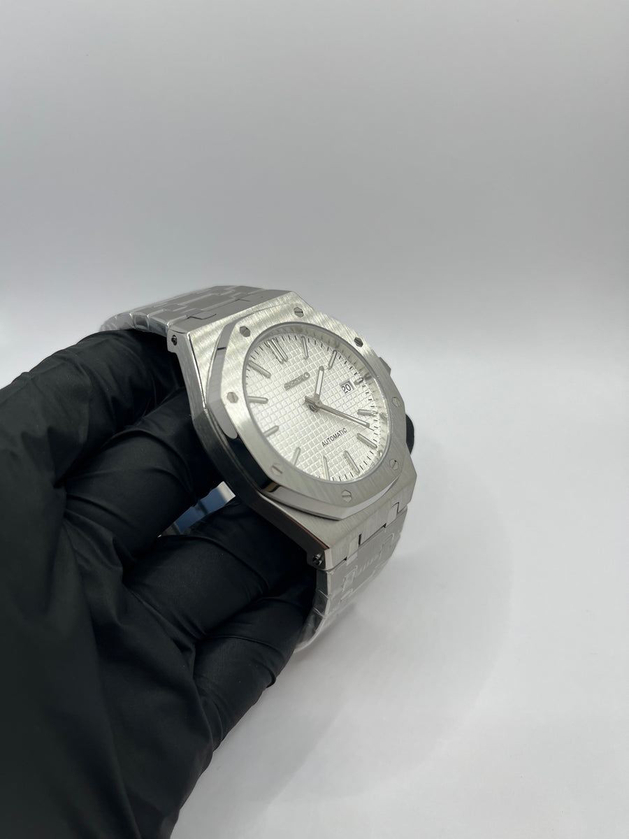 Seiko Mod Royal Oak Index Blanche – Montre NH35 | ValtikWatches