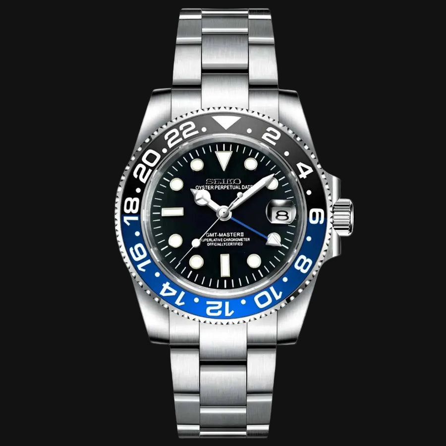 Seiko Mod GMT Batman – Montre GMT NH34 | ValtikWatches