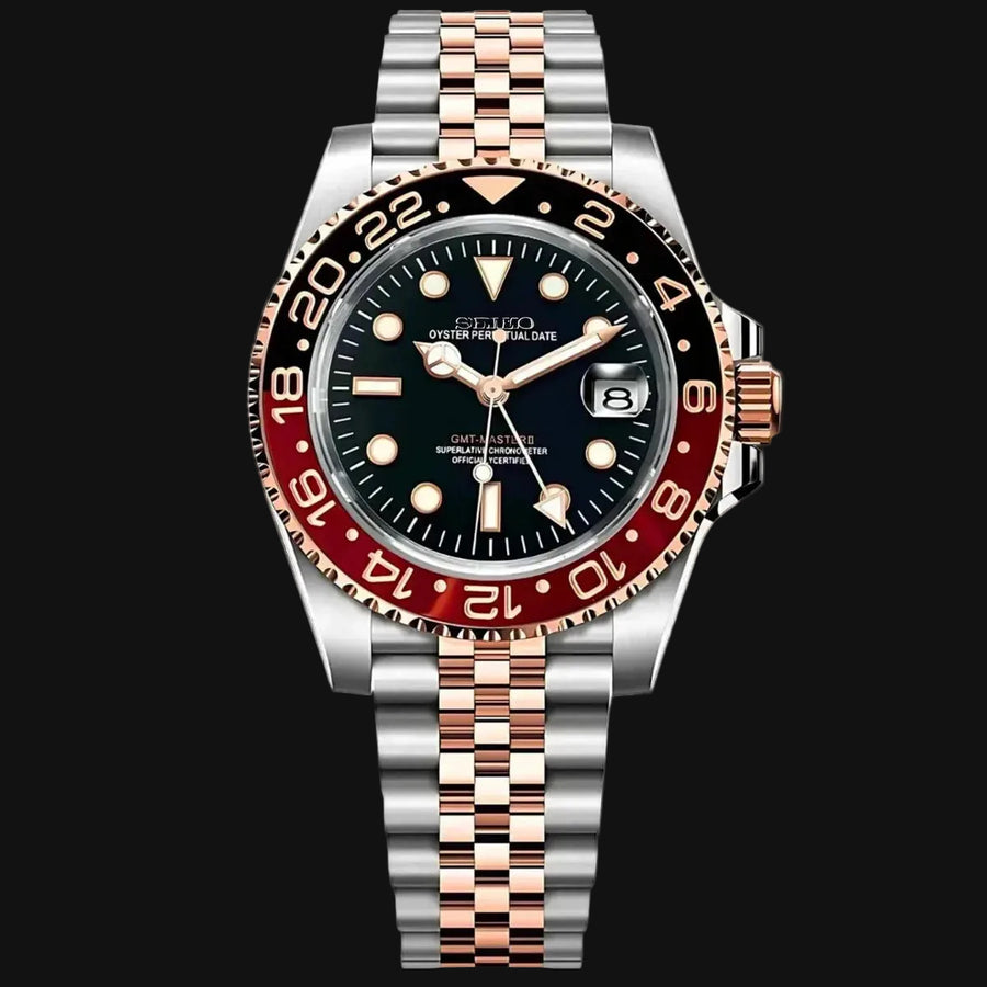 Seiko Mod GMT RootBear – Montre GMT NH34 | ValtikWatches