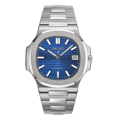 Seiko Mod Nautilus Bleu – Montre Automatique NH35 | ValtikWatches