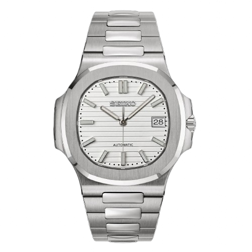 Seiko Mod Nautilus Blanche – Montre Automatique NH35 | ValtikWatches