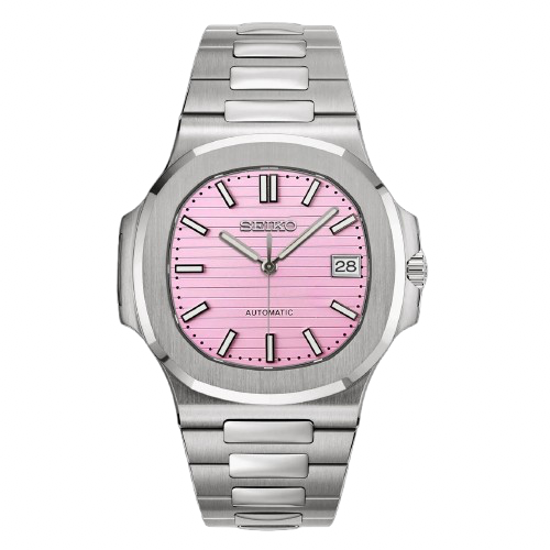 Seiko Mod Nautilus Rose – Montre Automatique NH35 | ValtikWatches