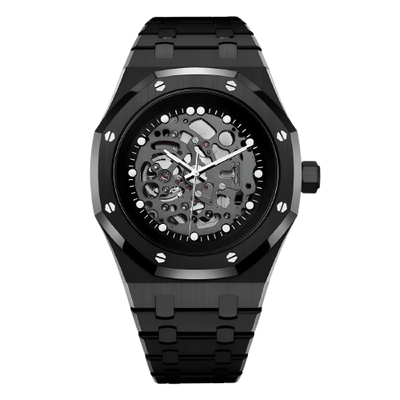 Seiko Mod Royal Oak Skeleton Full Black – Montre Squelette NH70 | ValtikWatches