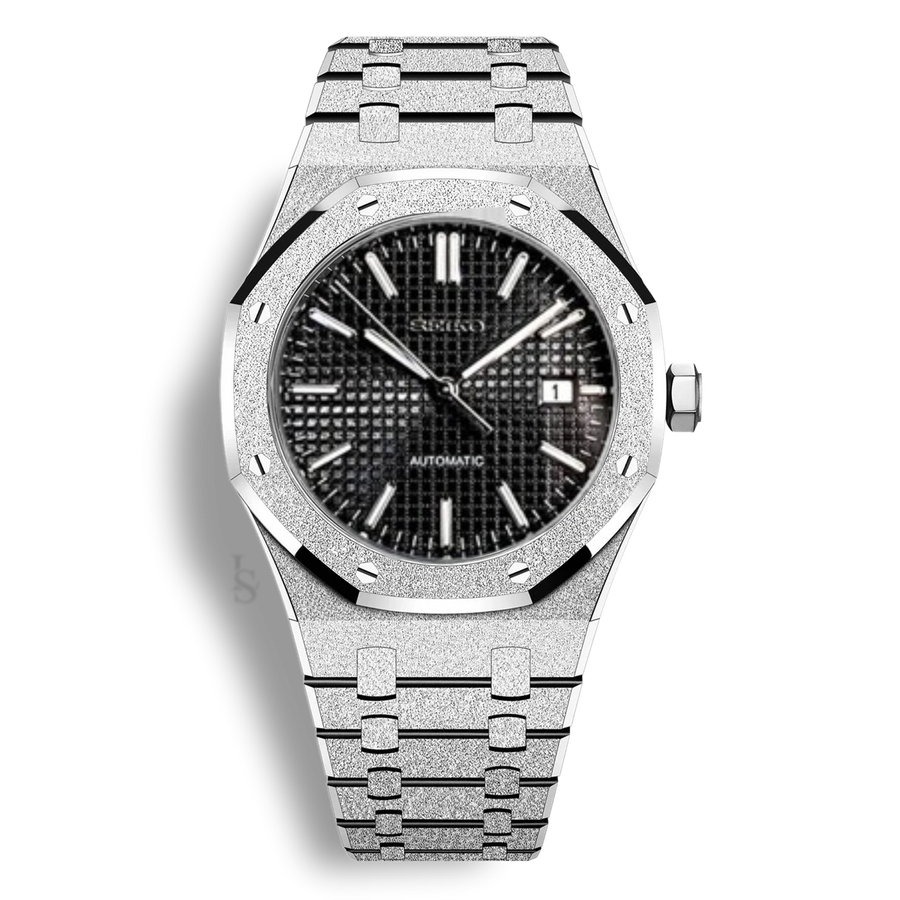 Seiko Mod Royal Oak Brillante Noire – Montre NH35 | ValtikWatches